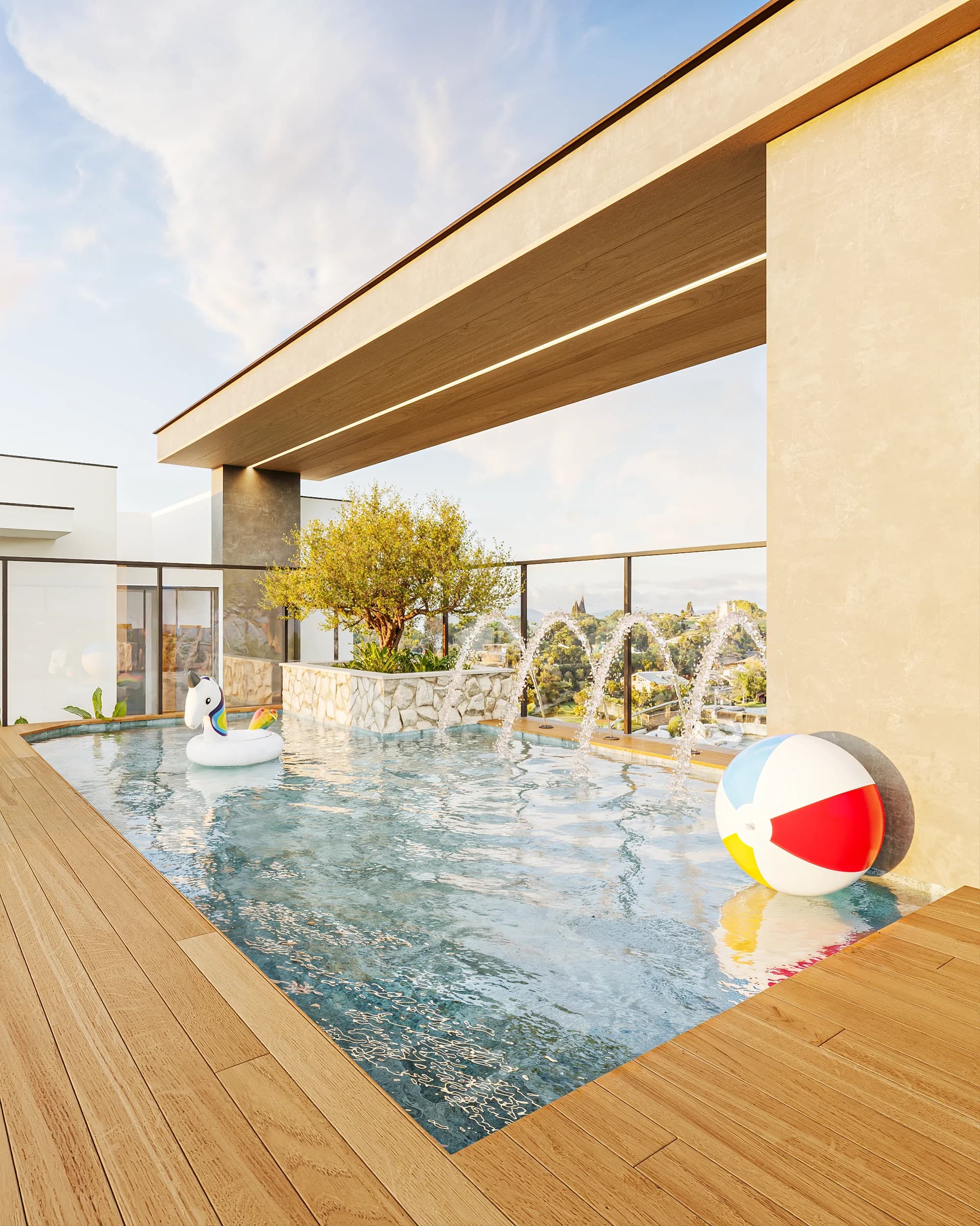 Leisure area of Skyline Tower